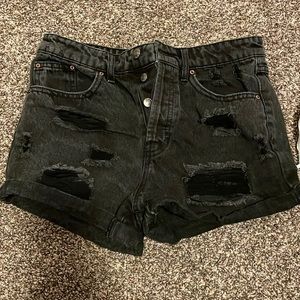 Black high waisted shorts